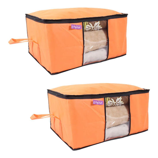 Storage Bag-UnderBed Blanket Storage Bag Covers With Handles(Set of 2)