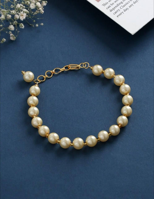 PD Enterprise Gold Plated Pearl Bracelet