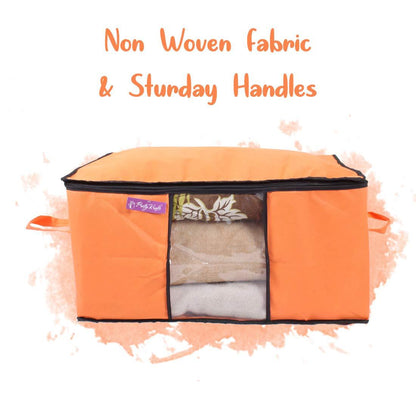 Storage Bag-UnderBed Blanket Storage Bag Covers With Handles(Set of 2)