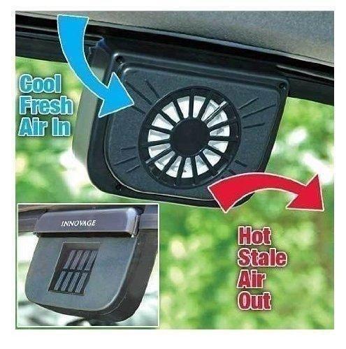 Solar Powered Rubber Stripping Car Ventilation Auto Cool Fan