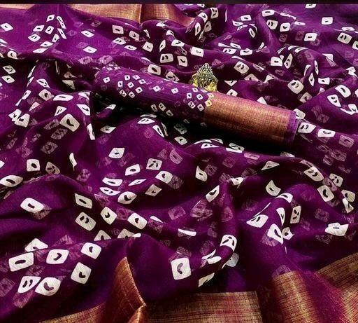 Delicate Bandhani Printed Cotton Saree