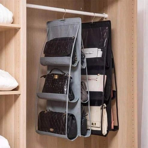 6 Pocket Bag Organiser For Wardrobe